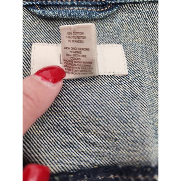 Loft Medium Wash Denim Vest Women's Size Medium - Picture 7 of 10